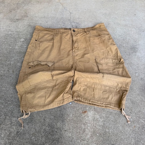 Decibel Other - Decibel Tan Cargo Shorts Mens 40 Vintage Y2K Streetwear Baggy Oversized Workwear